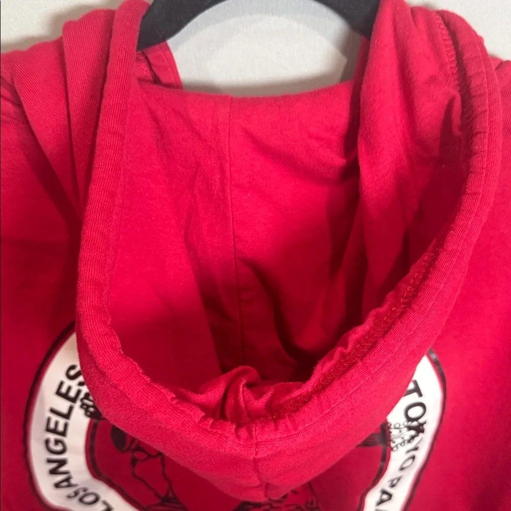 True Religion Y2K Red Zip Hoodie Graphic Logo Sweatshirt‎ L